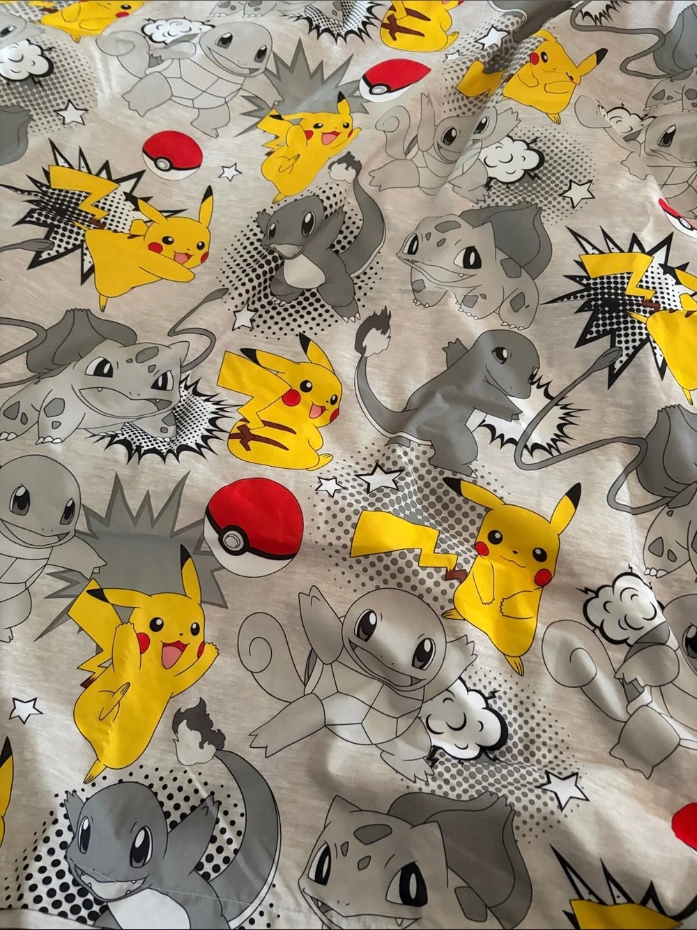 Kids Pikachu & Friends Gray and Yellow Pajama Top